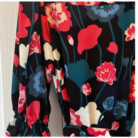 kate spade viney floral fluid shirtdress size small nwot - Picture 9 of 16